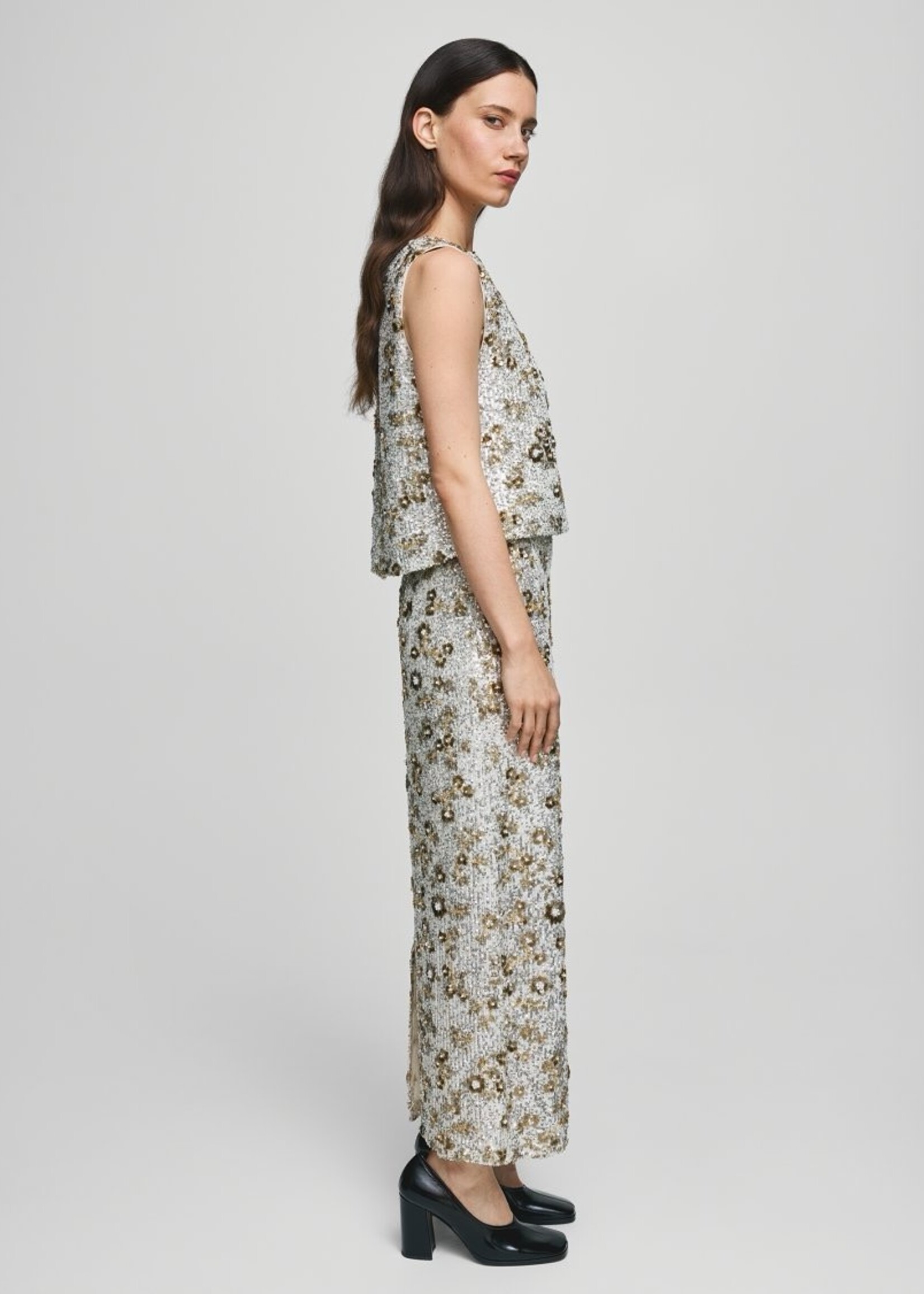 Moss Copenhagen top Magnolia paillet