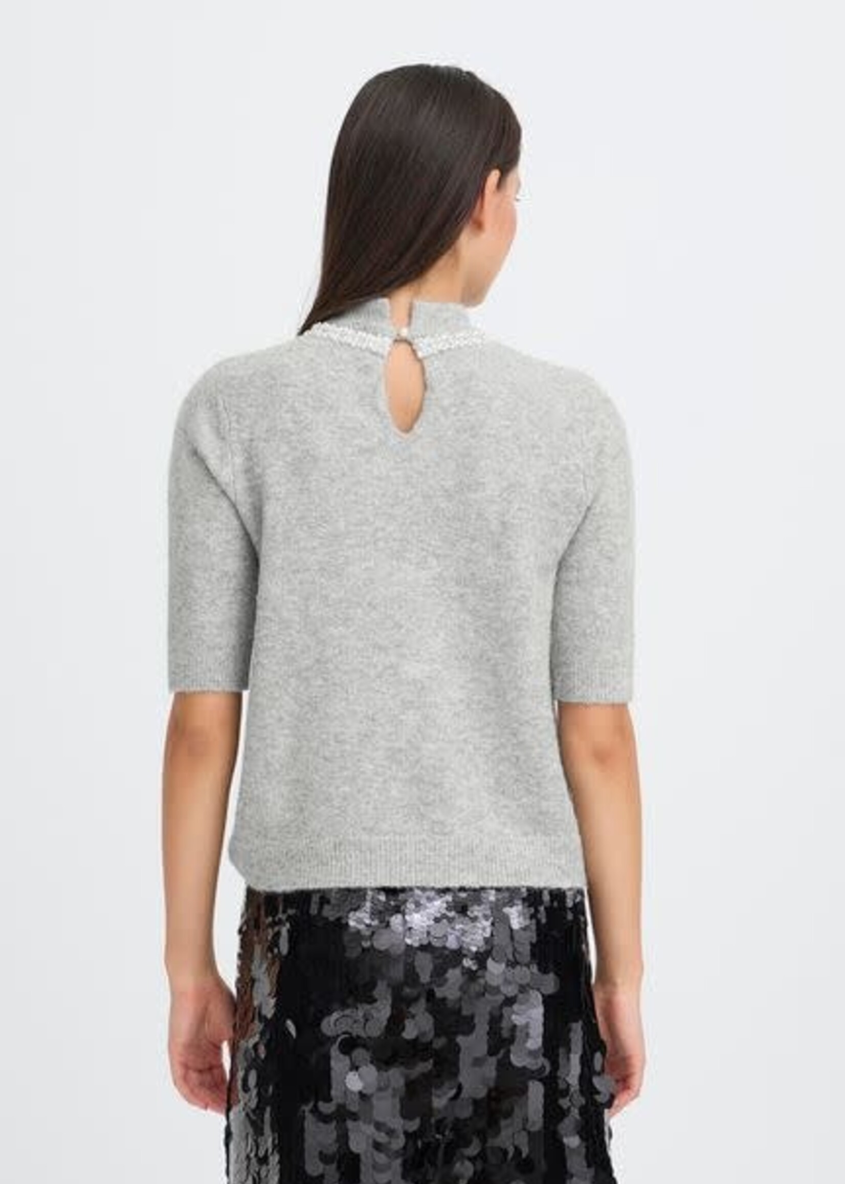 ICHI Macon pullover grijs