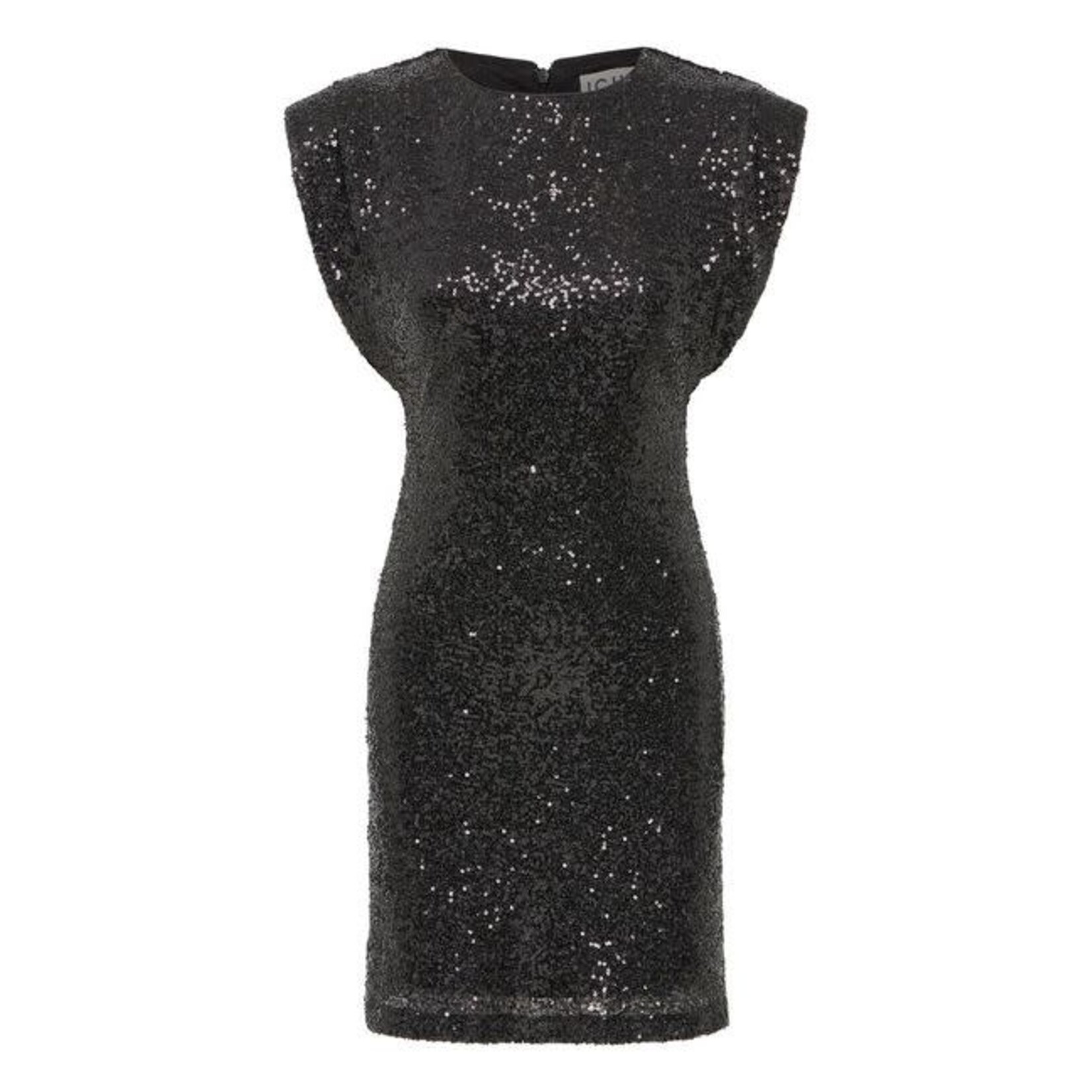 ICHI Fauca jurk glitter zwart