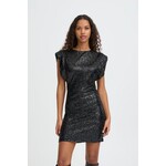 ICHI Fauca jurk glitter zwart