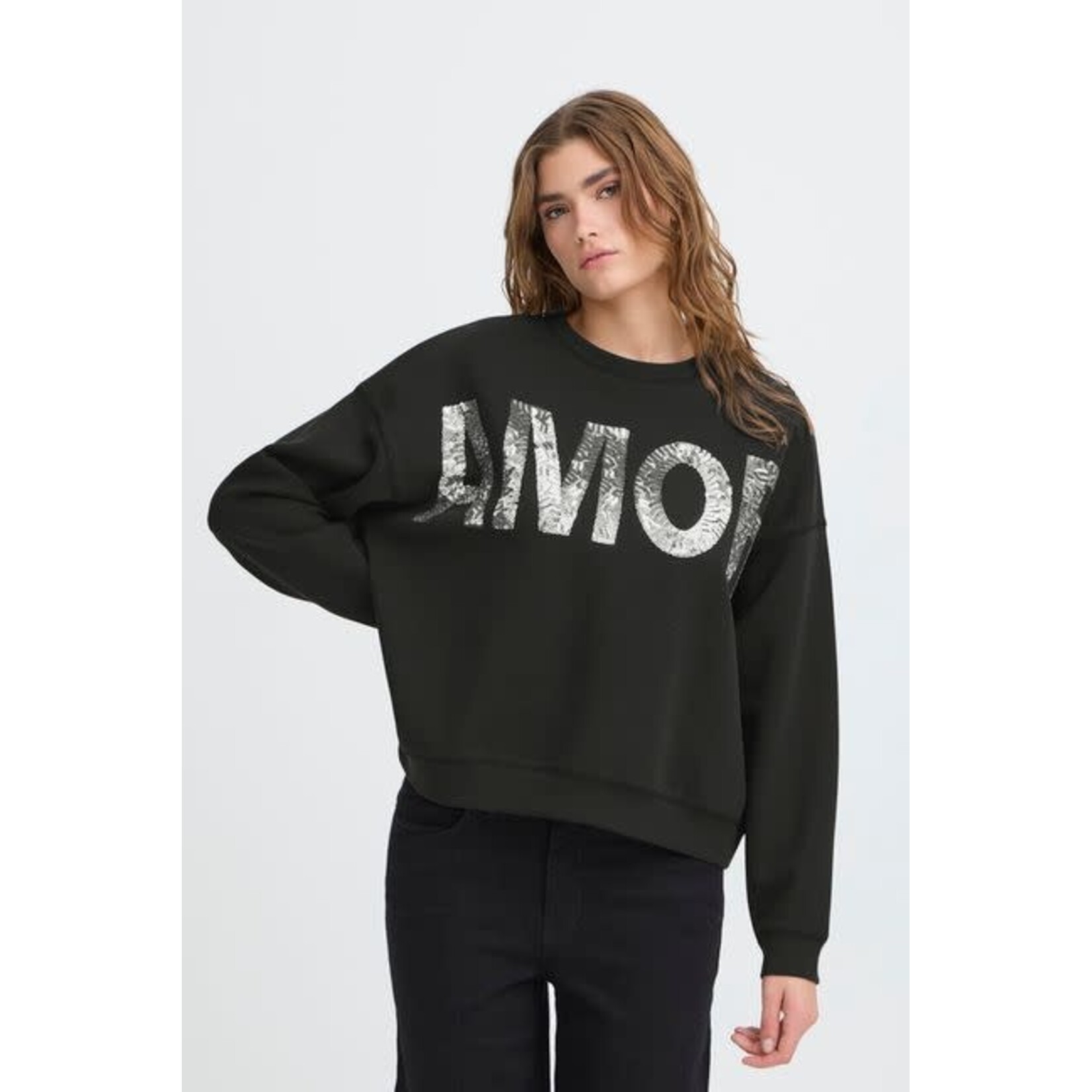 ICHI Kelicia sweater zwart