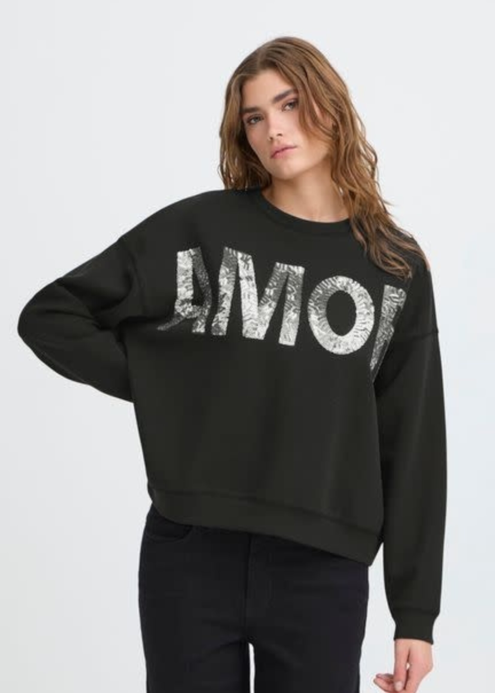 ICHI Kelicia sweater zwart