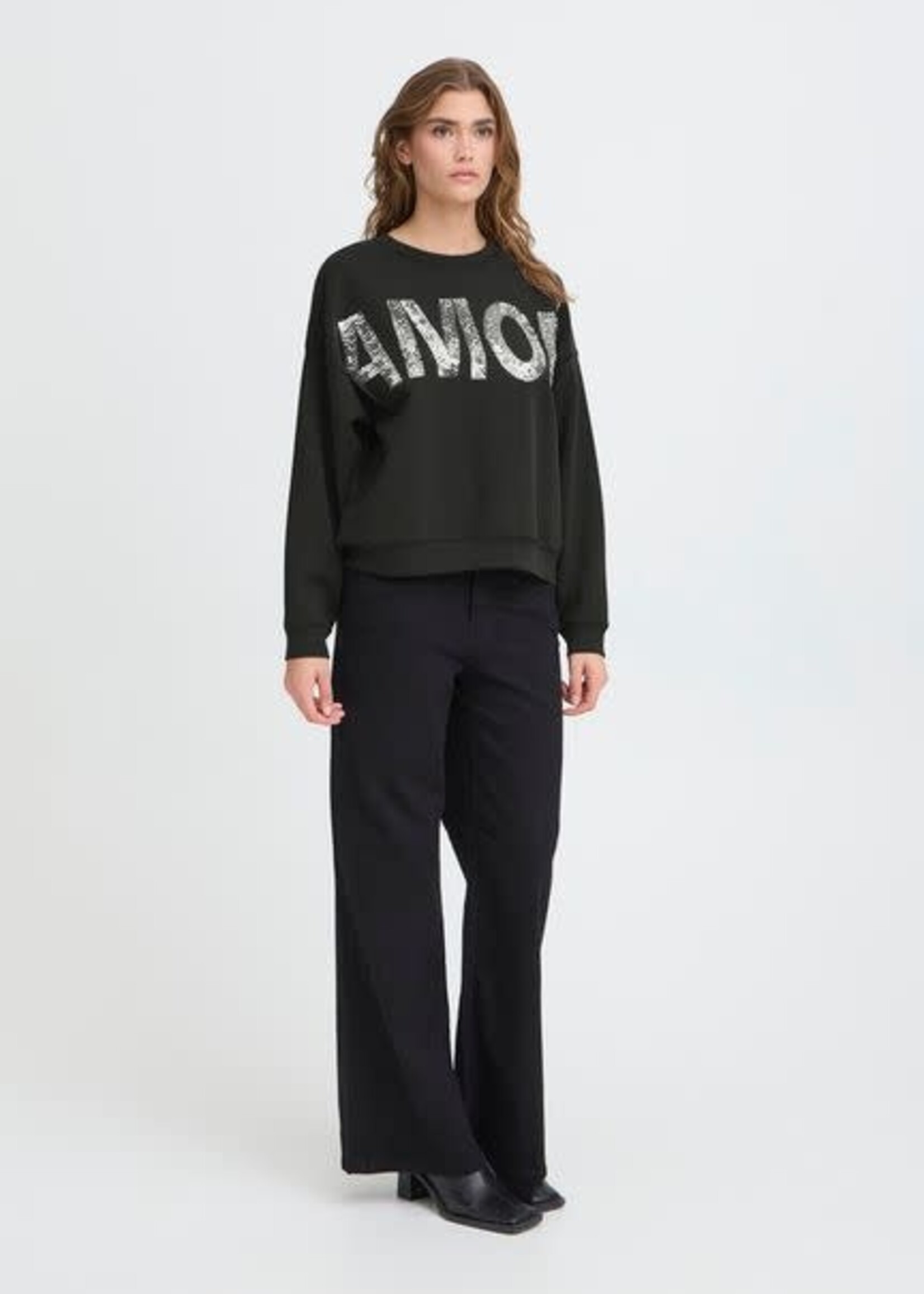 ICHI Kelicia sweater zwart