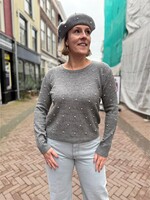 ICHI Macon sweater grijs