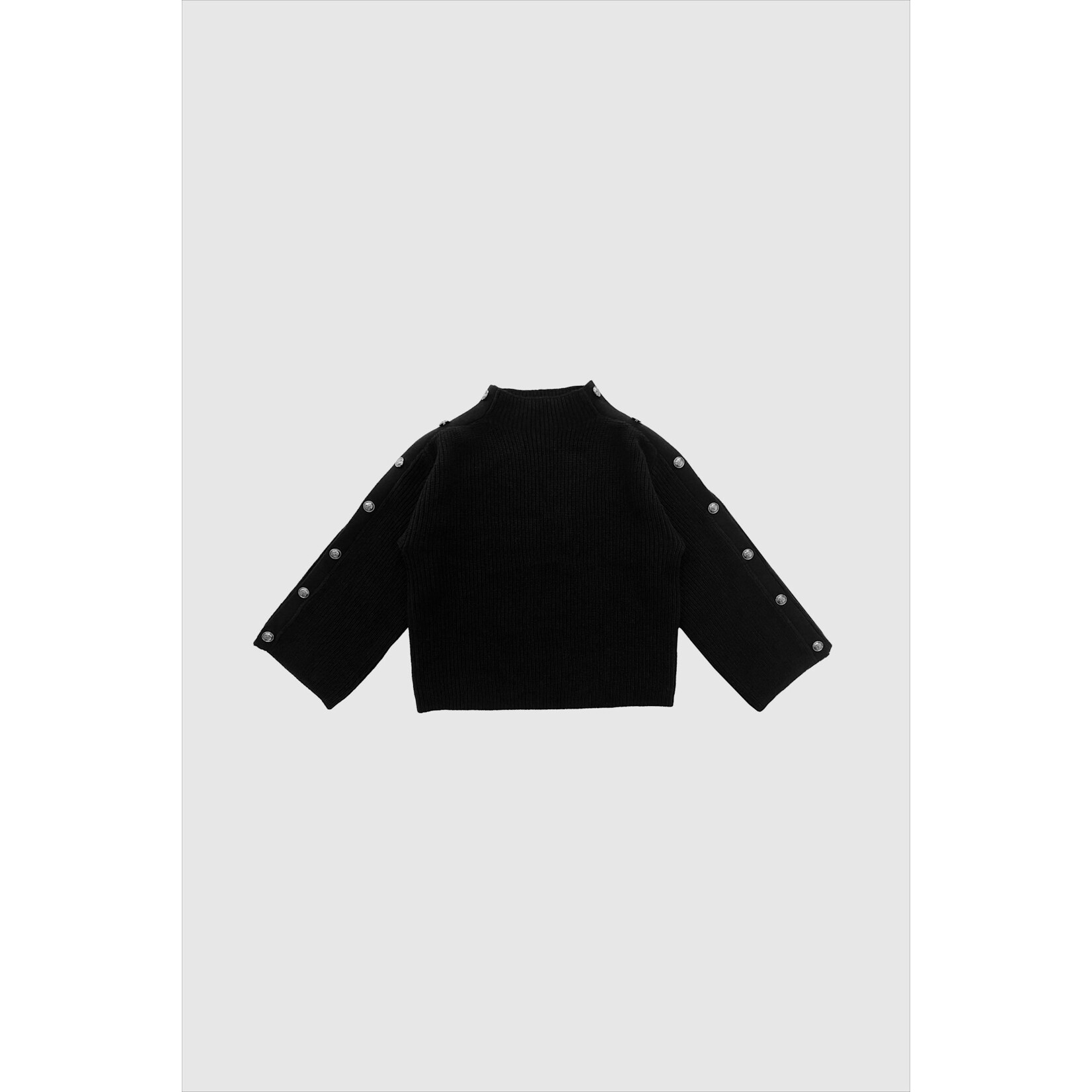 With Black With Black Lines rib pullover zwart