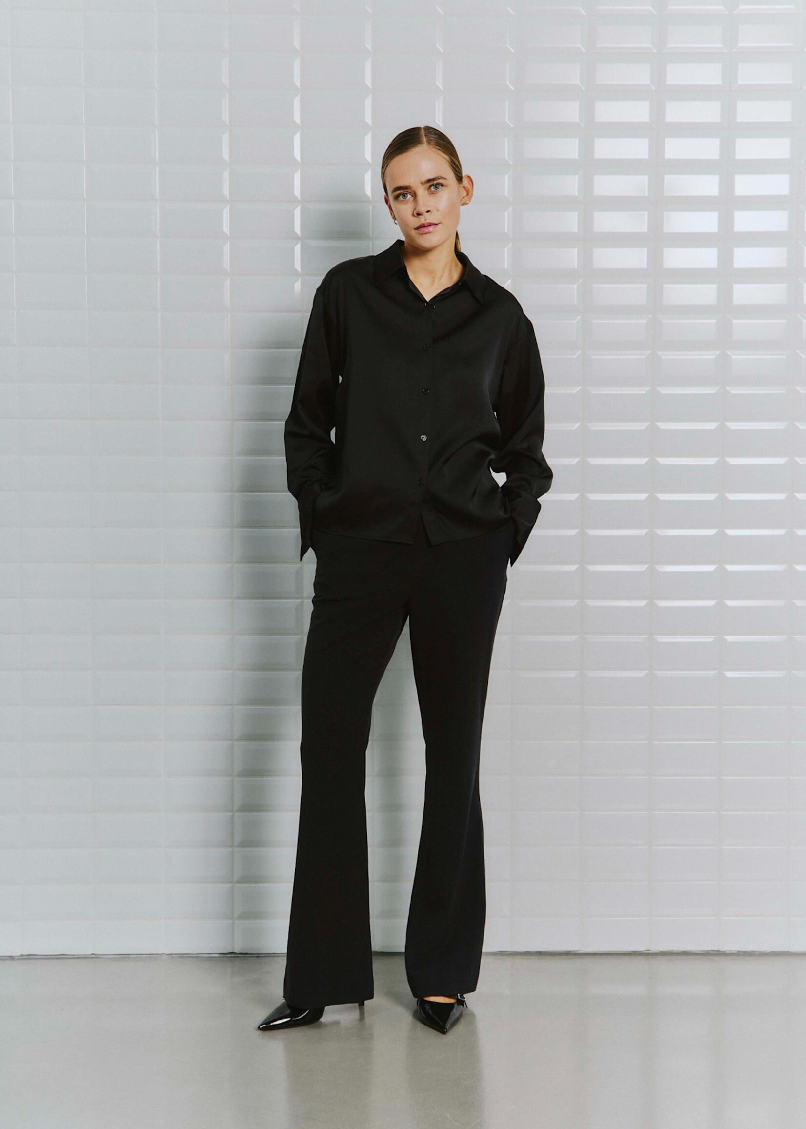 With Black With Black Dagmar blouse zwart