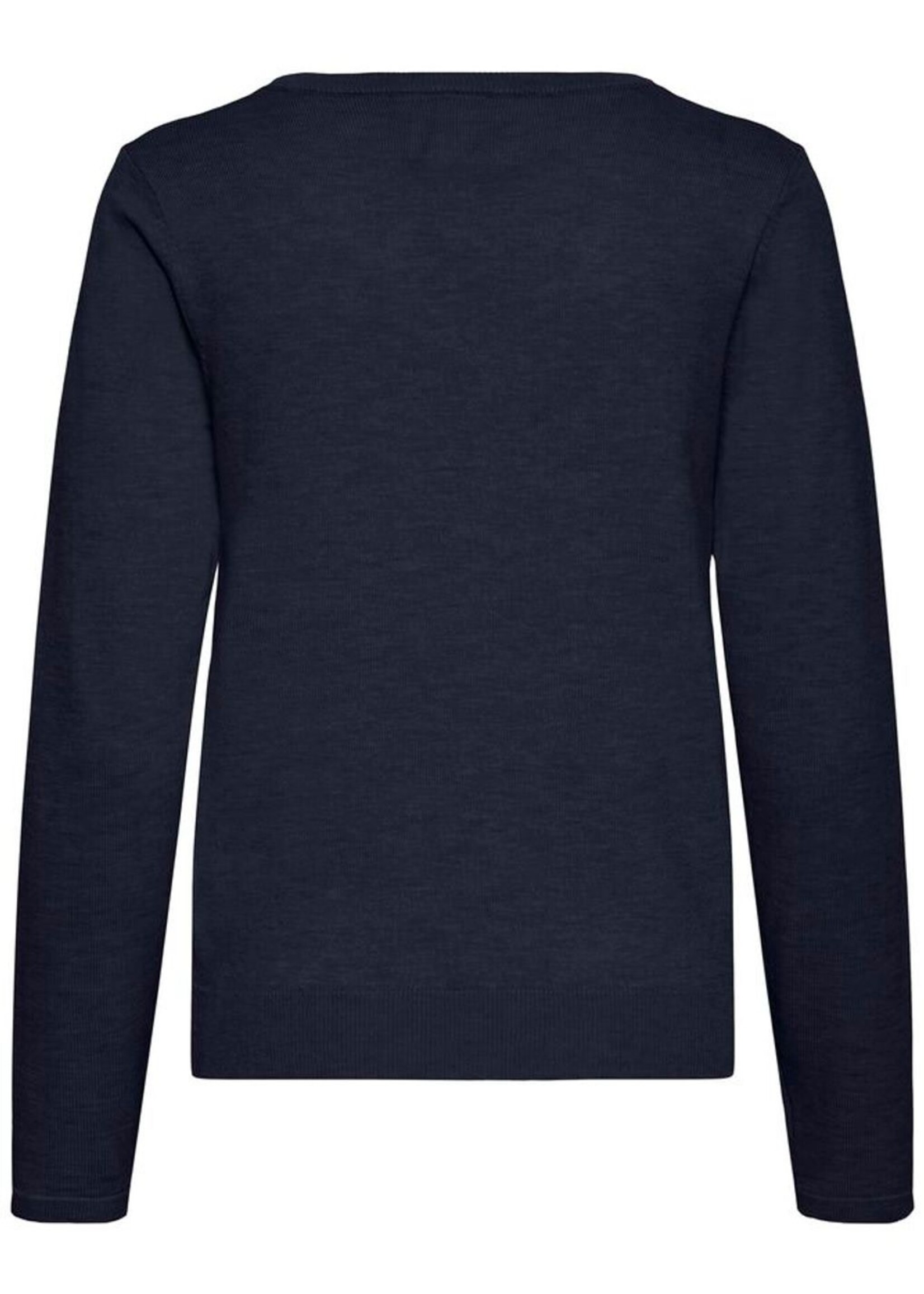 ICHI Ihluls V hals LS top gebreid navy