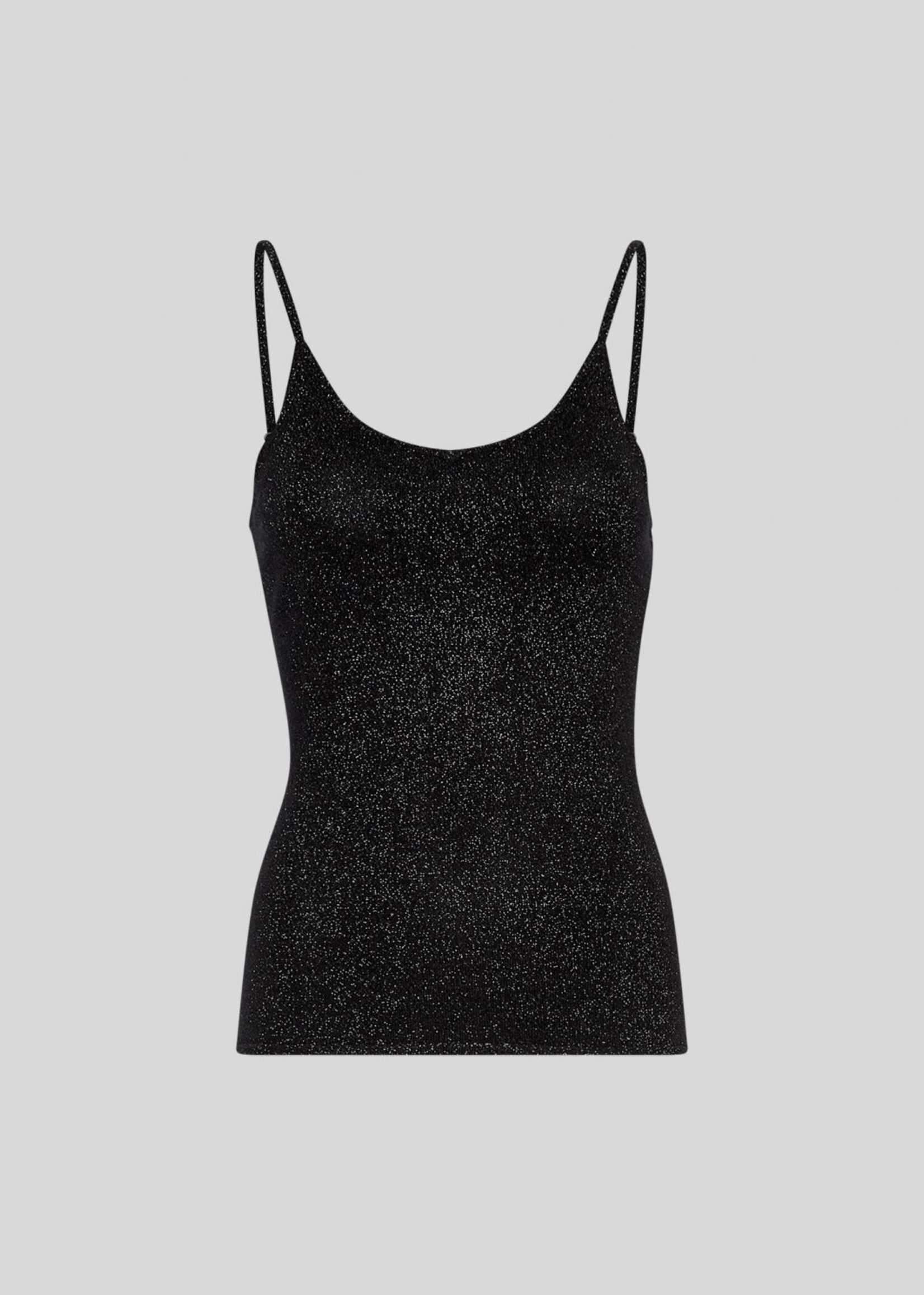 Moss Copenhagen Eurasia Strap top glitter zwart