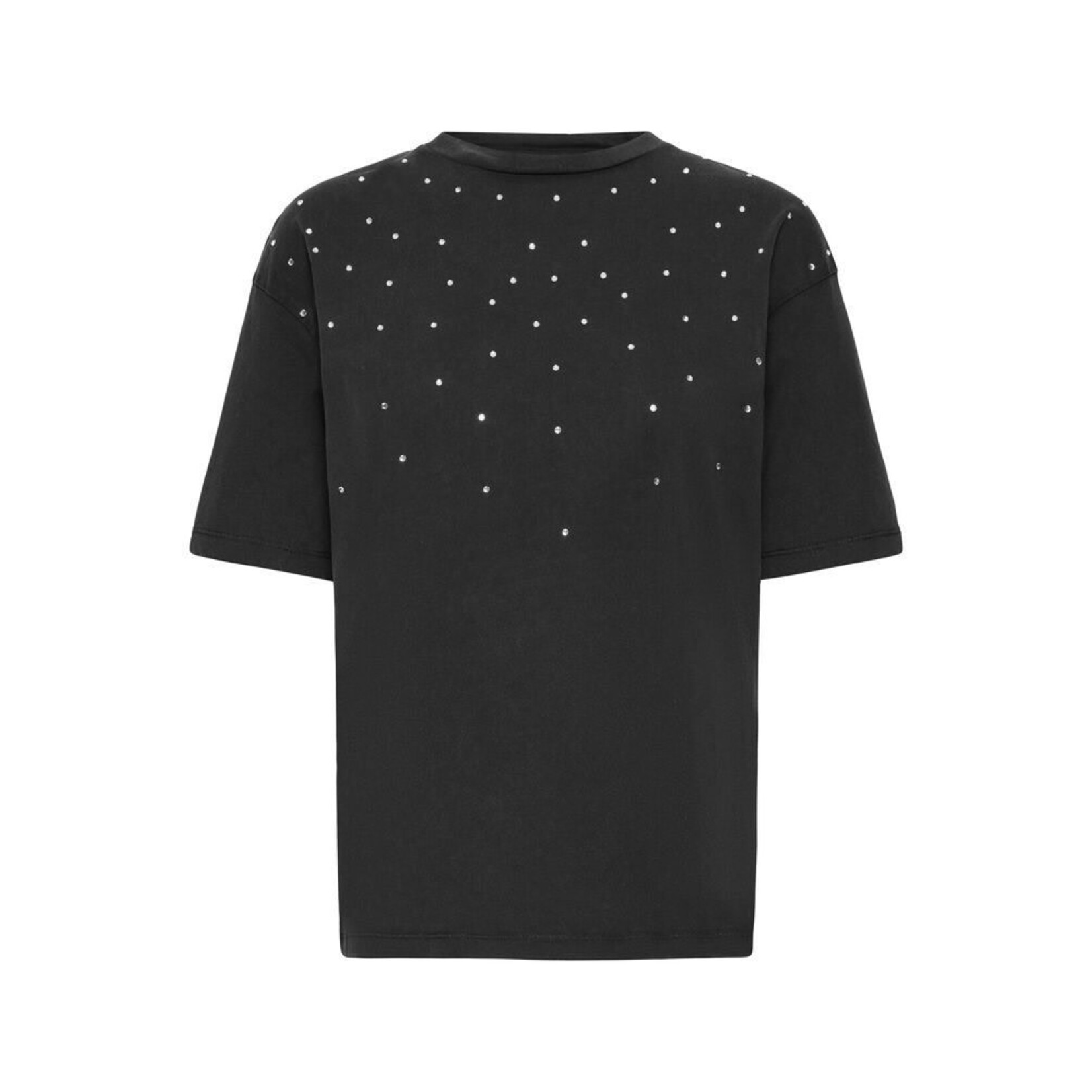 ICHI t-shirt Ihpeonie zwart glitter