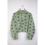 24Colours 24Colours fleece trui groen flower
