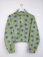 24Colours 24Colours fleece trui groen flower