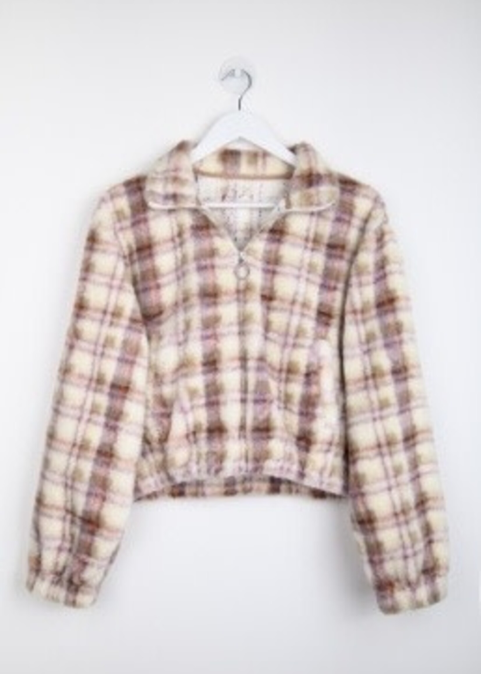 24Colours 24Colours fleece trui ruit