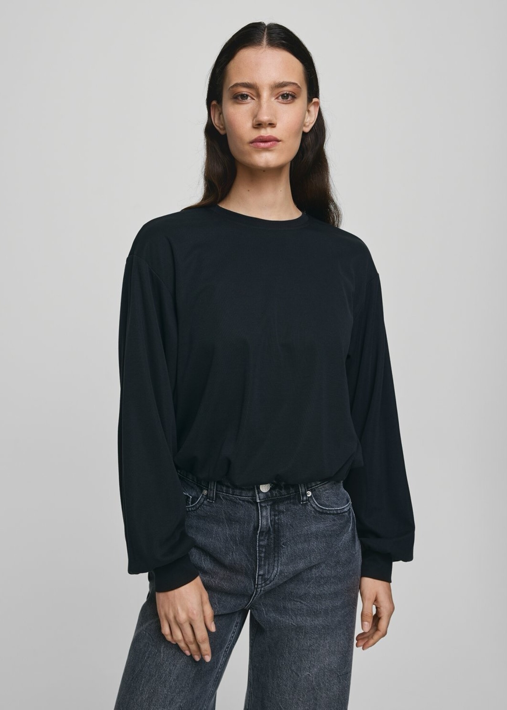 Moss Copenhagen Balina Belle ballon top zwart