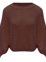 Gebreide trui Jade chocolade bruin