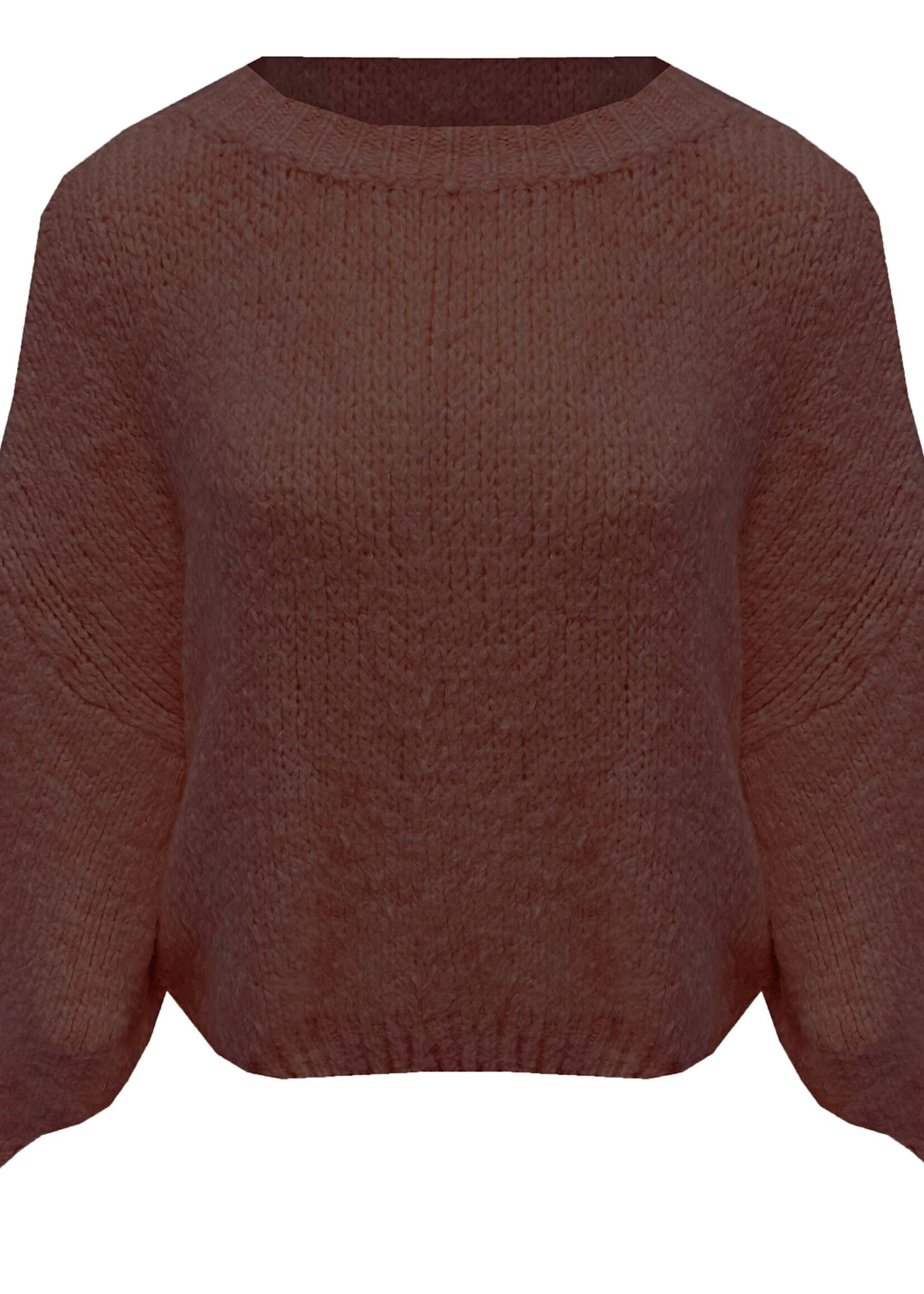 Gebreide trui Jade chocolade bruin