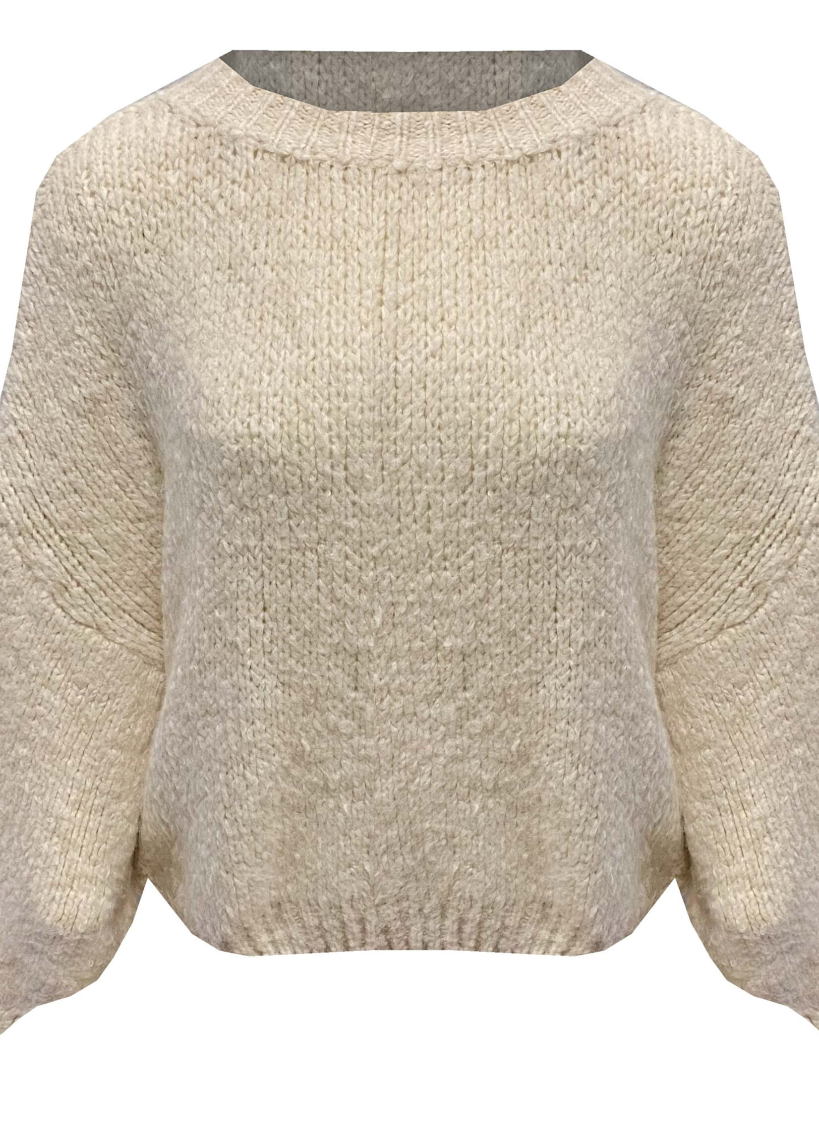 Gebreide trui Jade beige