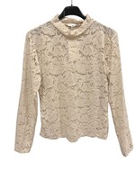 Kanten top Marie beige