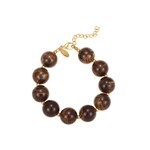 ByShir By Shir kralen armband bruin