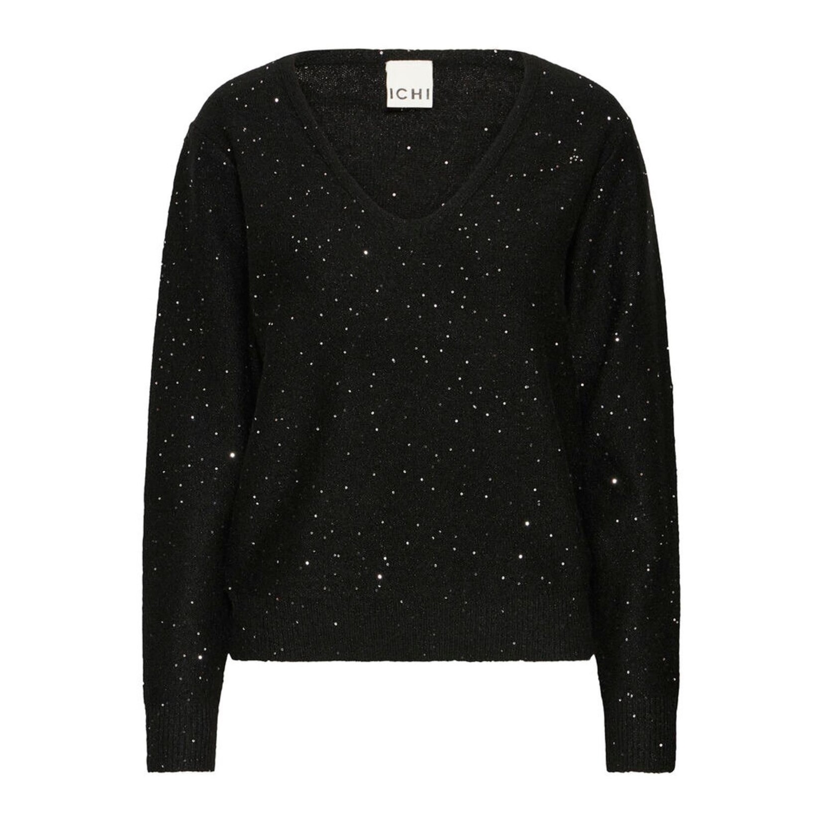 ICHI Ihdamian glitter trui zwart