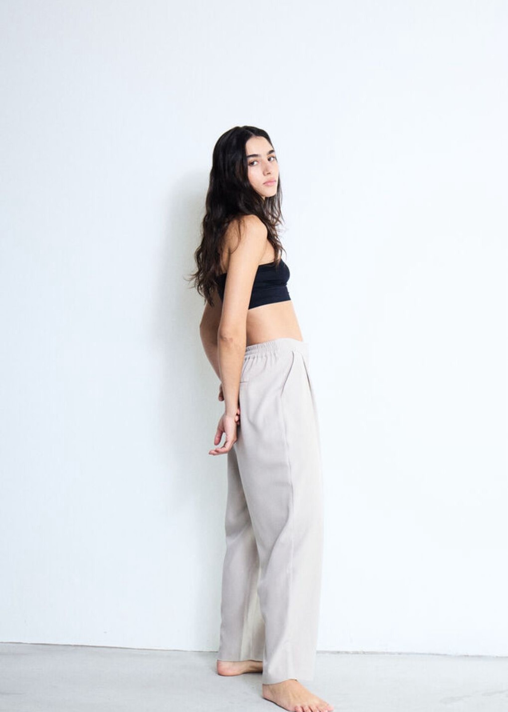 ICHI Ihfava Barrel pantalon beige