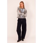 Vest ruit Chrissy grijs