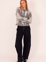 Vest ruit Chrissy grijs