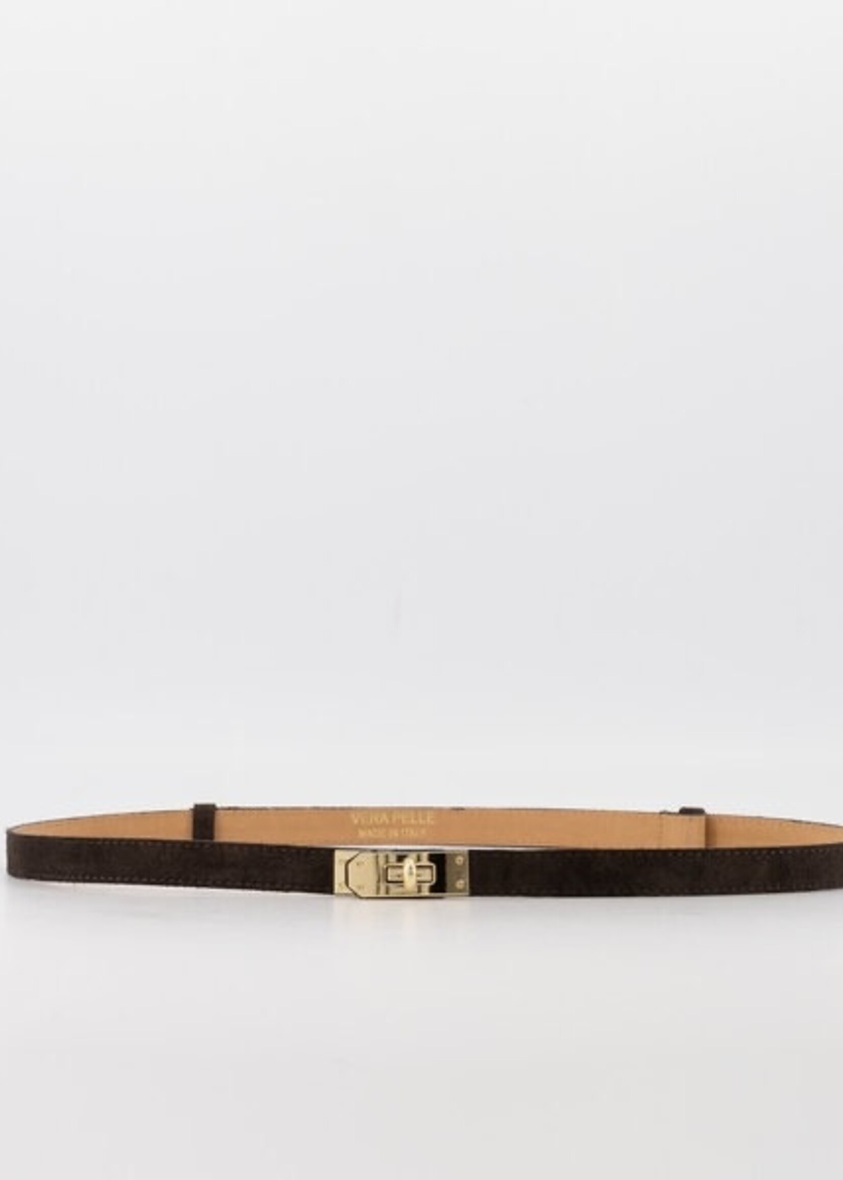 Leren riem Vera one size bruin suede