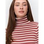 24Colours 24Colours kolletje streep roest bruin