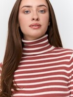 24Colours 24Colours kolletje streep roest bruin