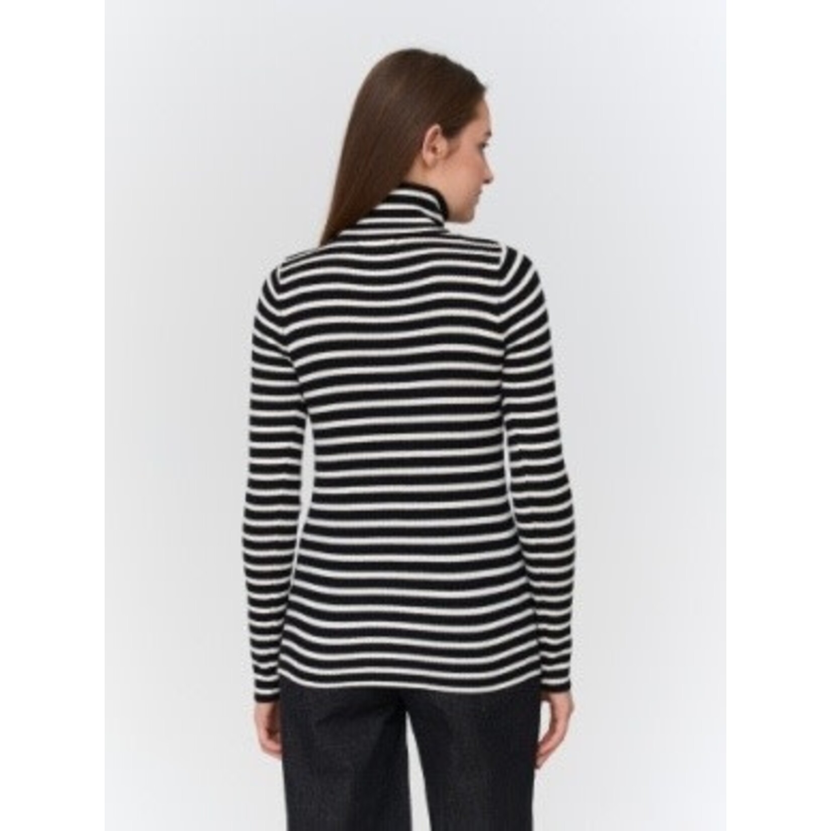 24Colours 24Colours kolletje streep zwart / wit