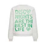 ICHI sweater Ihlela grijs print