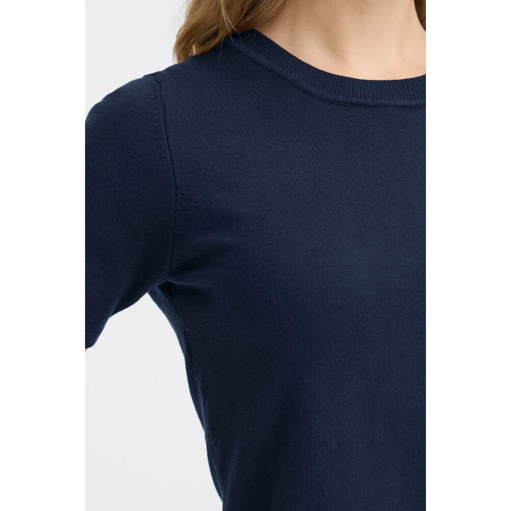 ICHI Ihluls shirt korte mouw navy