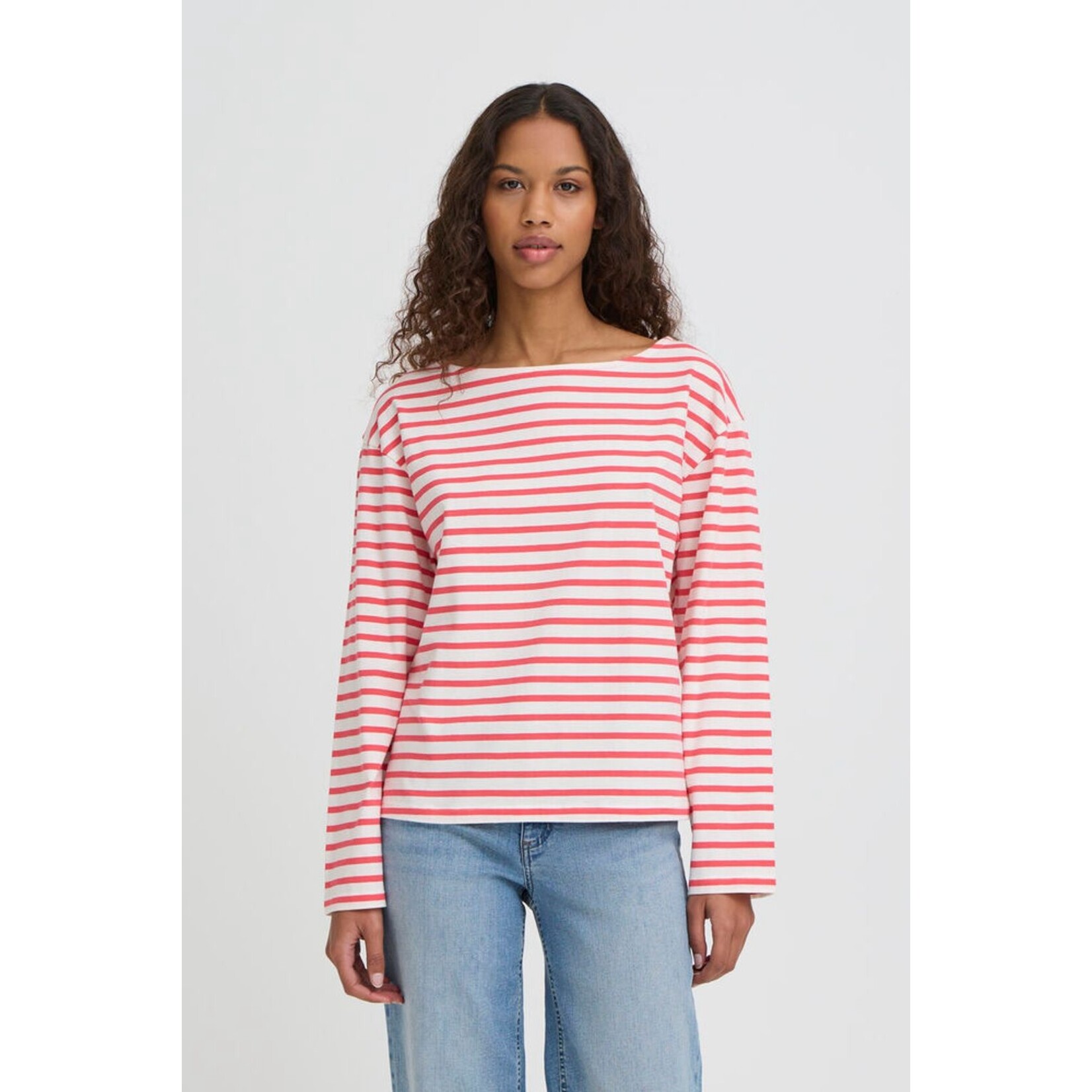 ICHI Ihmira boatneck stripe long sleeve