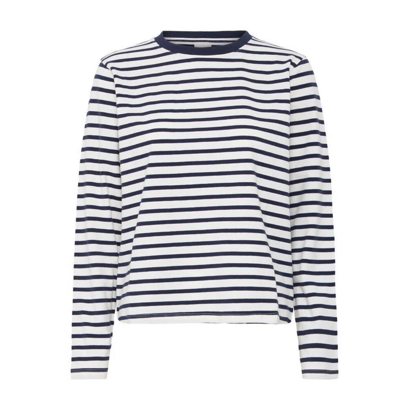 ICHI Ihmira loose long sleeve streep navy