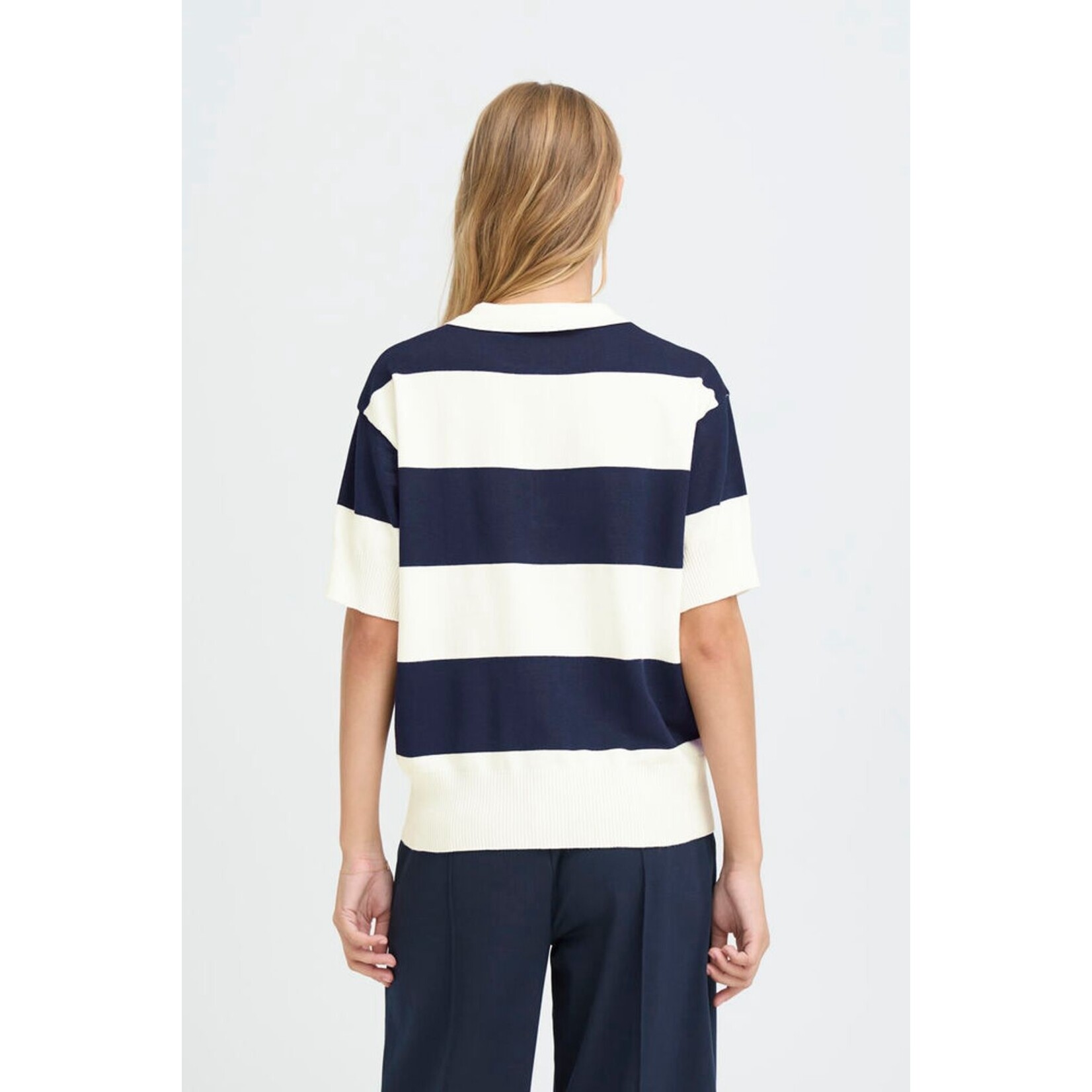 ICHI Ihluls polo shirt navy