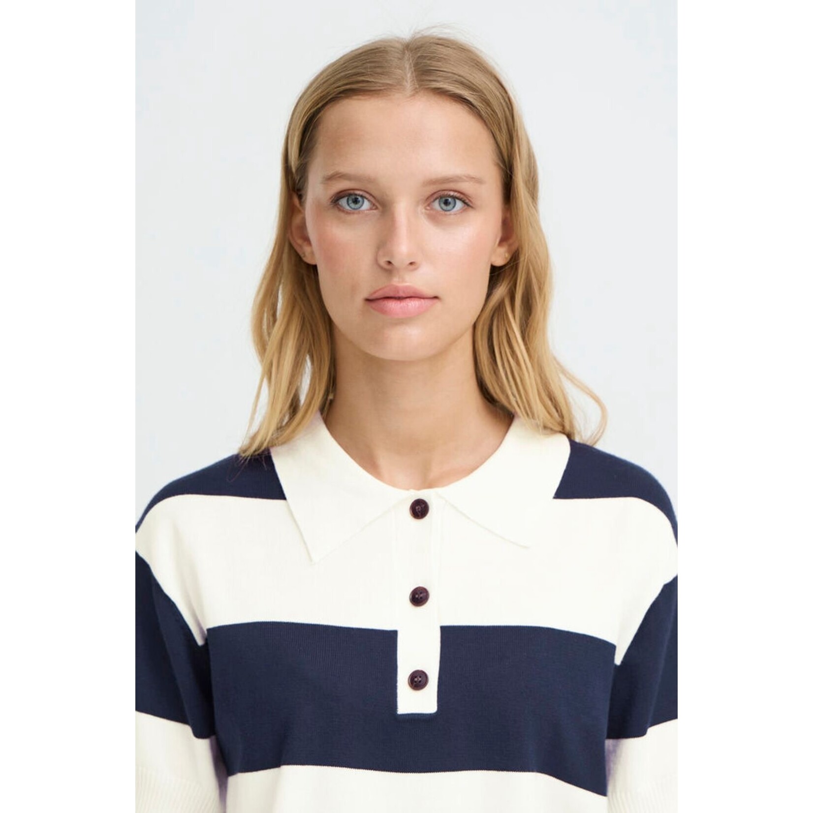 ICHI Ihluls polo shirt navy