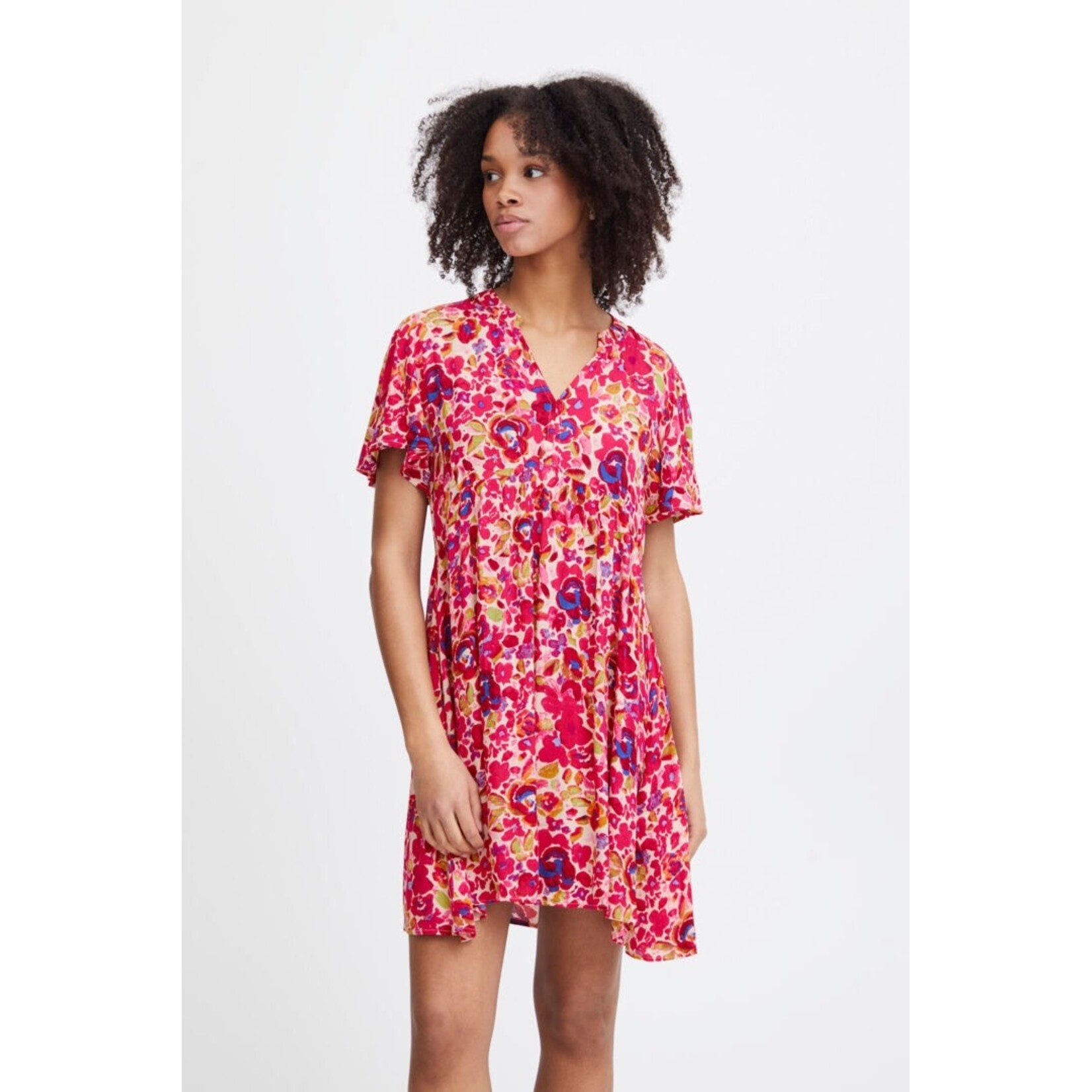 ICHI Ihmarrakech dress 15  pink flower