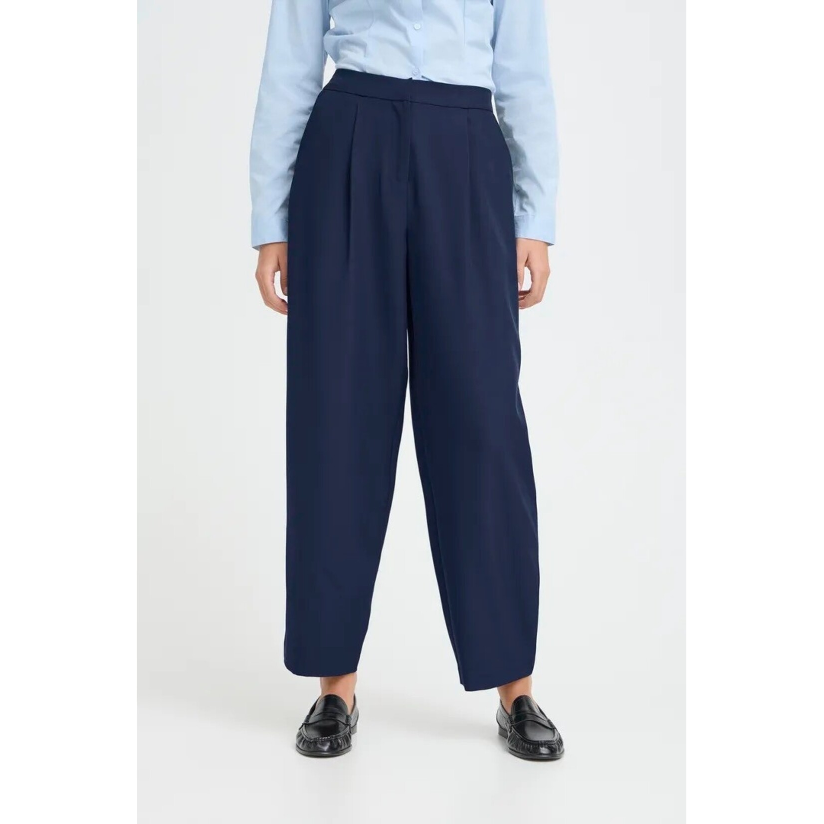 ICHI Ihfava Barrel pantalon navy