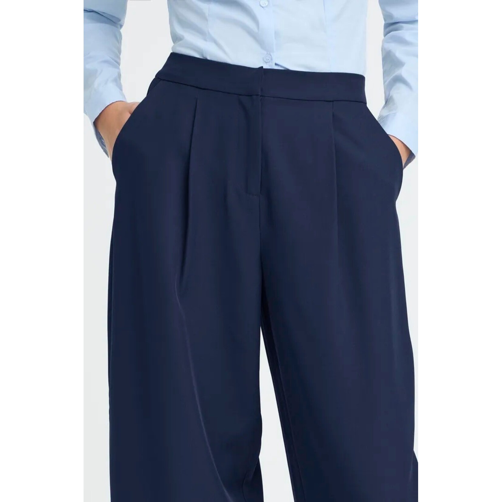 ICHI Ihfava Barrel pantalon navy