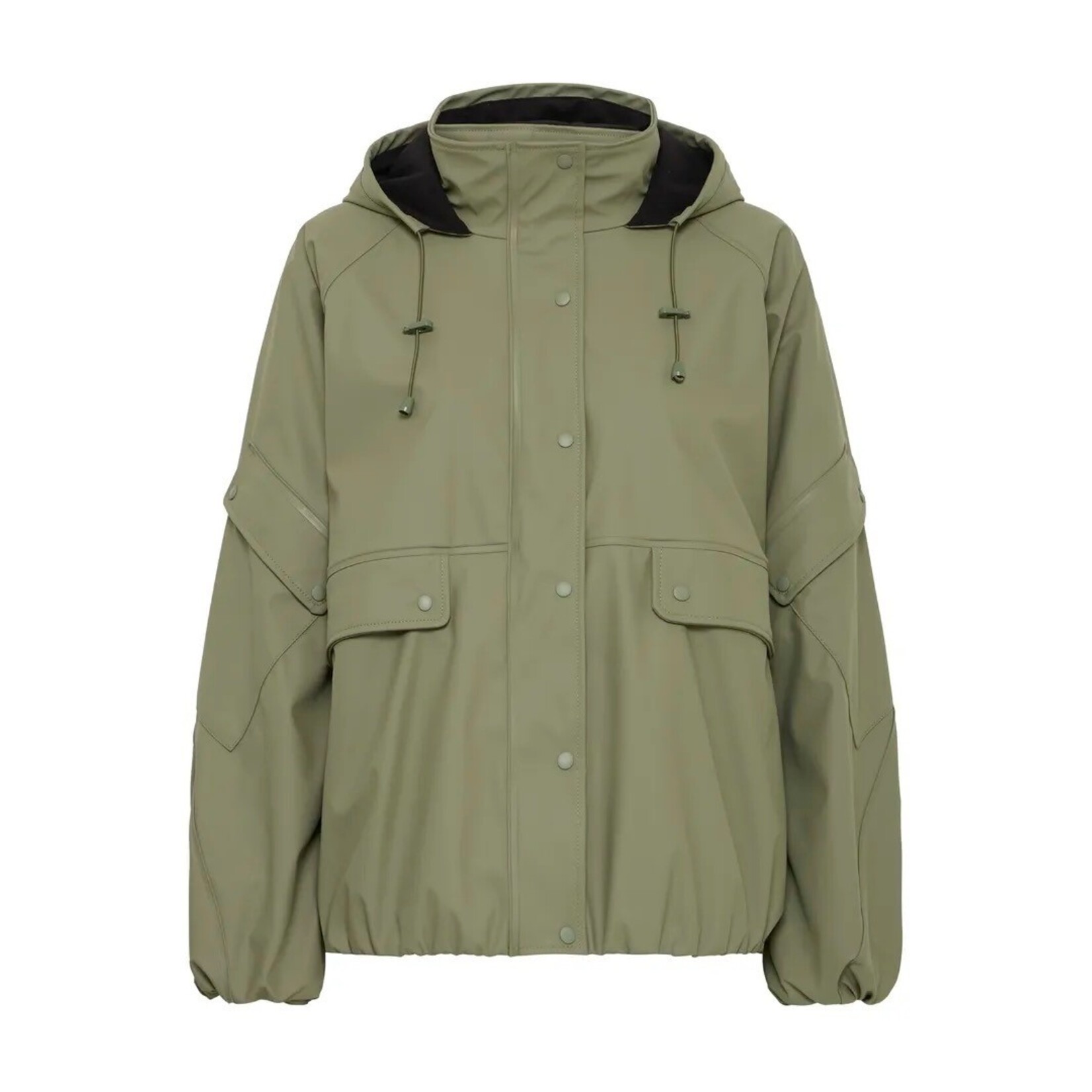 ICHI Regenjas Ihtazo kort groen