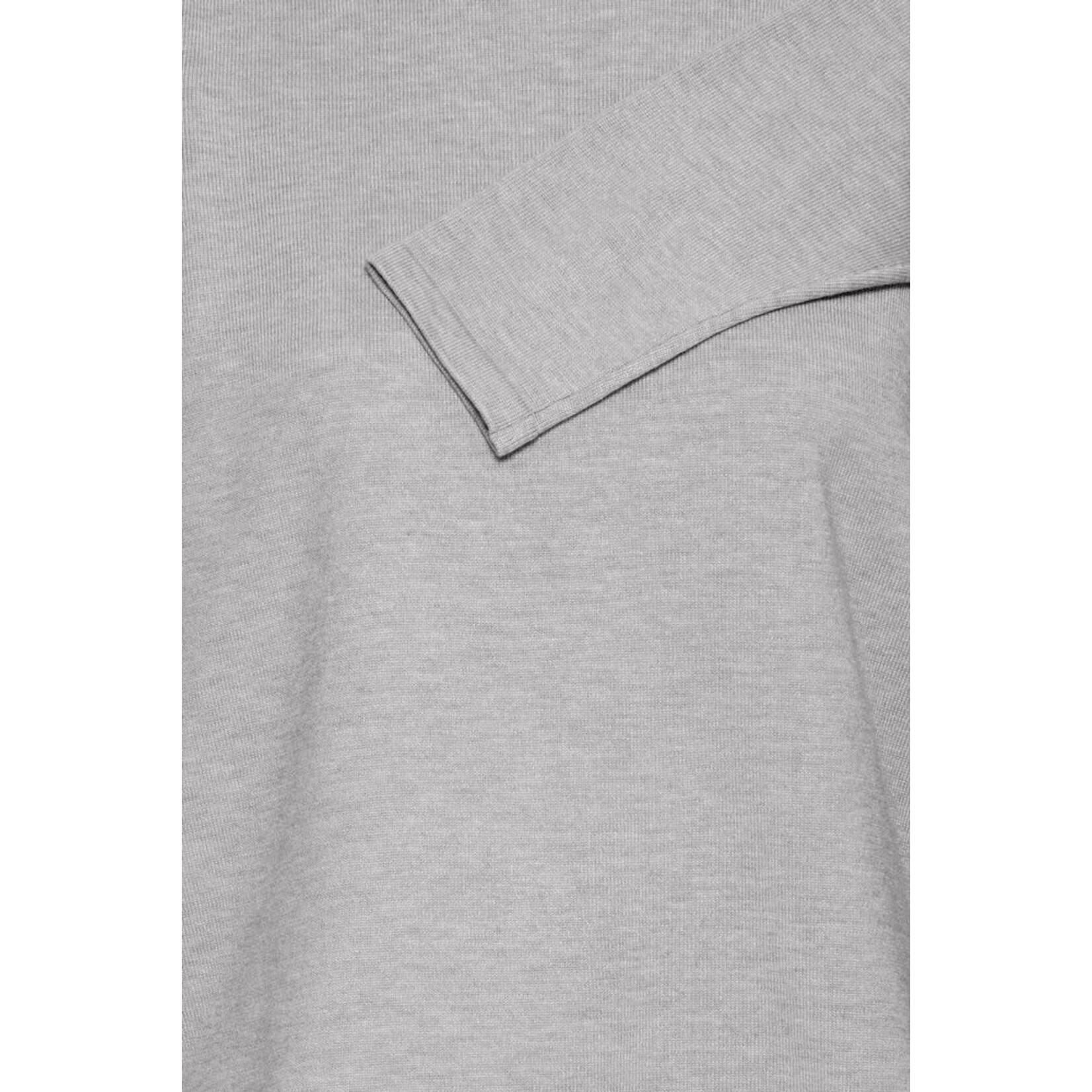 ICHI Ihluls LS top gebreid grijs