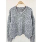 Gebreid vest Monica grijs