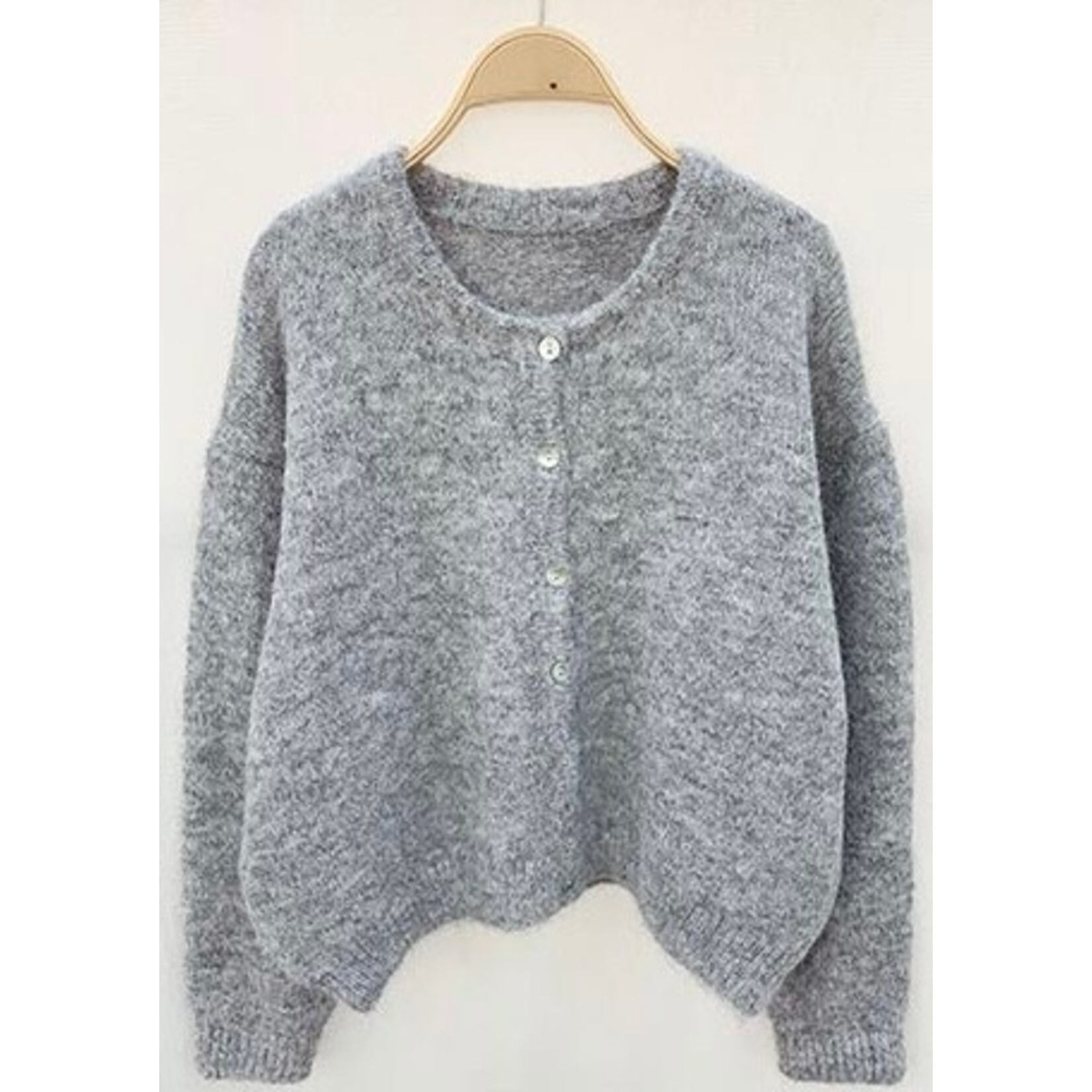 Gebreid vest Monica grijs