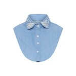 ICHI Iaanine kraagje parels blue