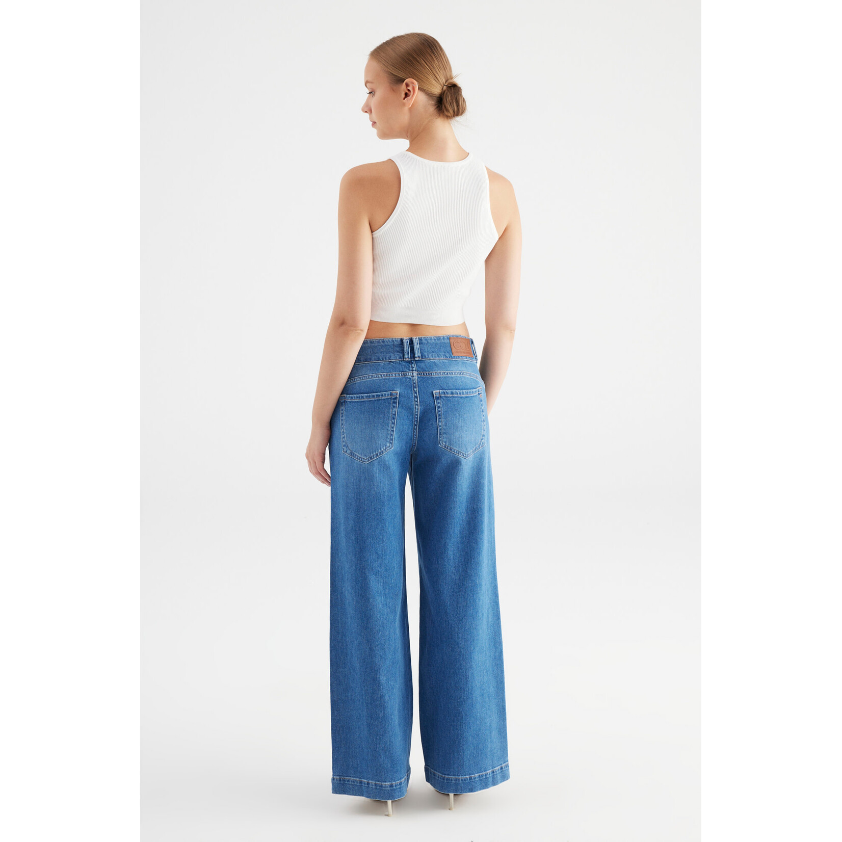 C.O.J. COJ jeans Carlotta wijd blauw