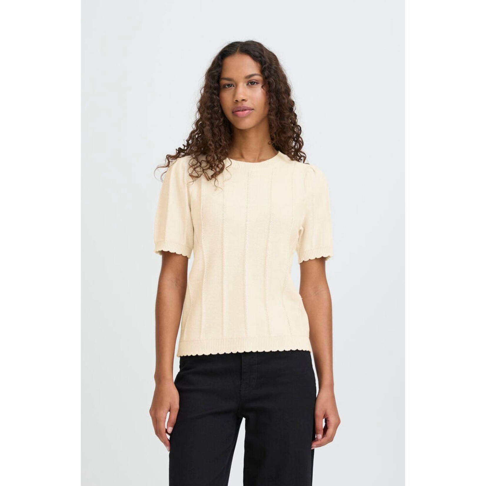 ICHI trui SS Ihdemue beige