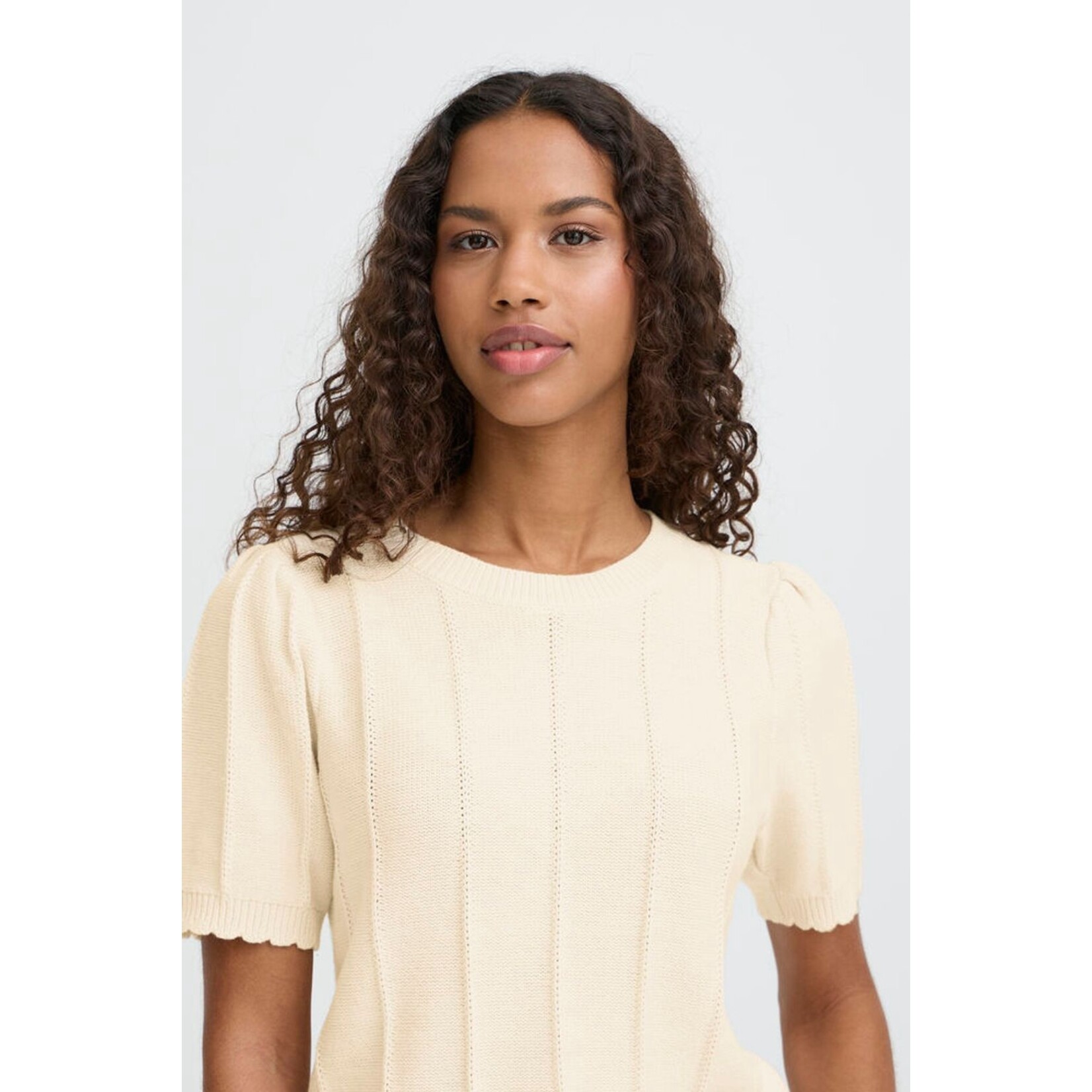 ICHI trui SS Ihdemue beige