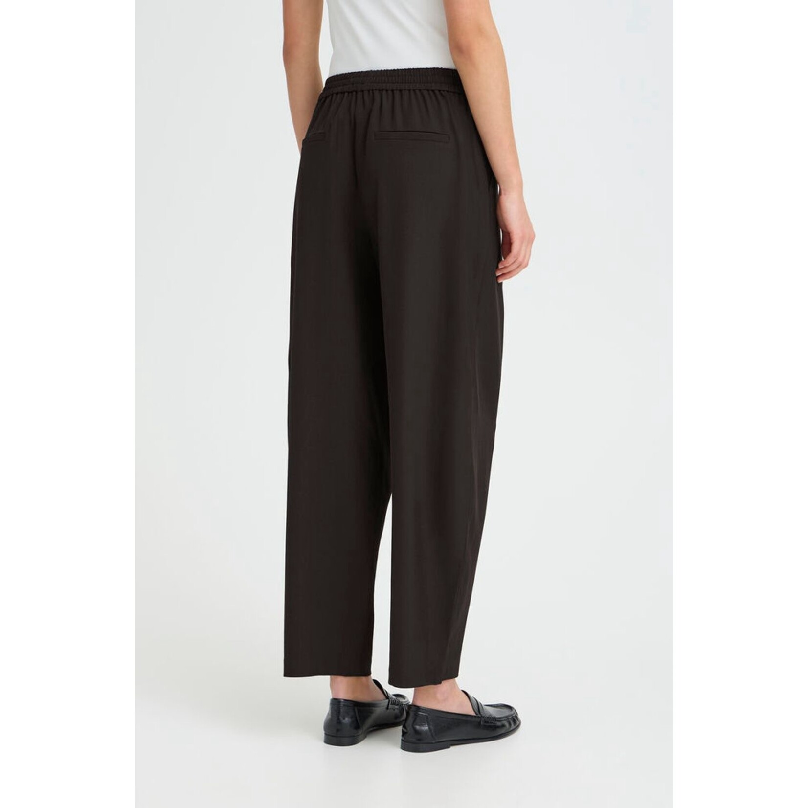 ICHI Ihfava Barrel pantalon zwart