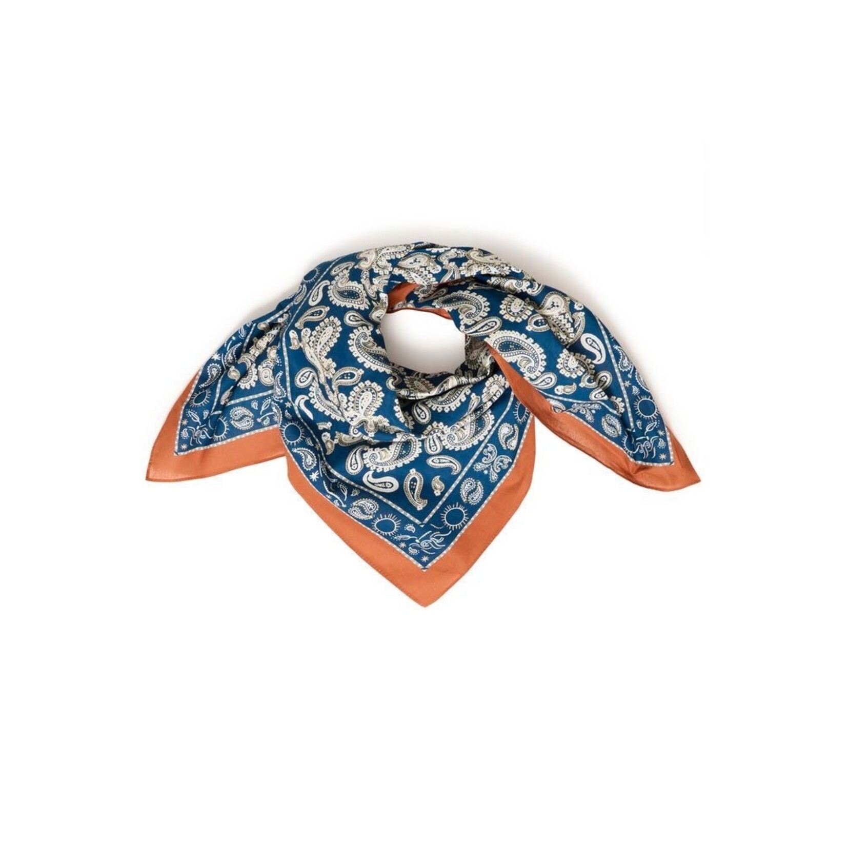 ICHI sjaal Ianinka blauw print