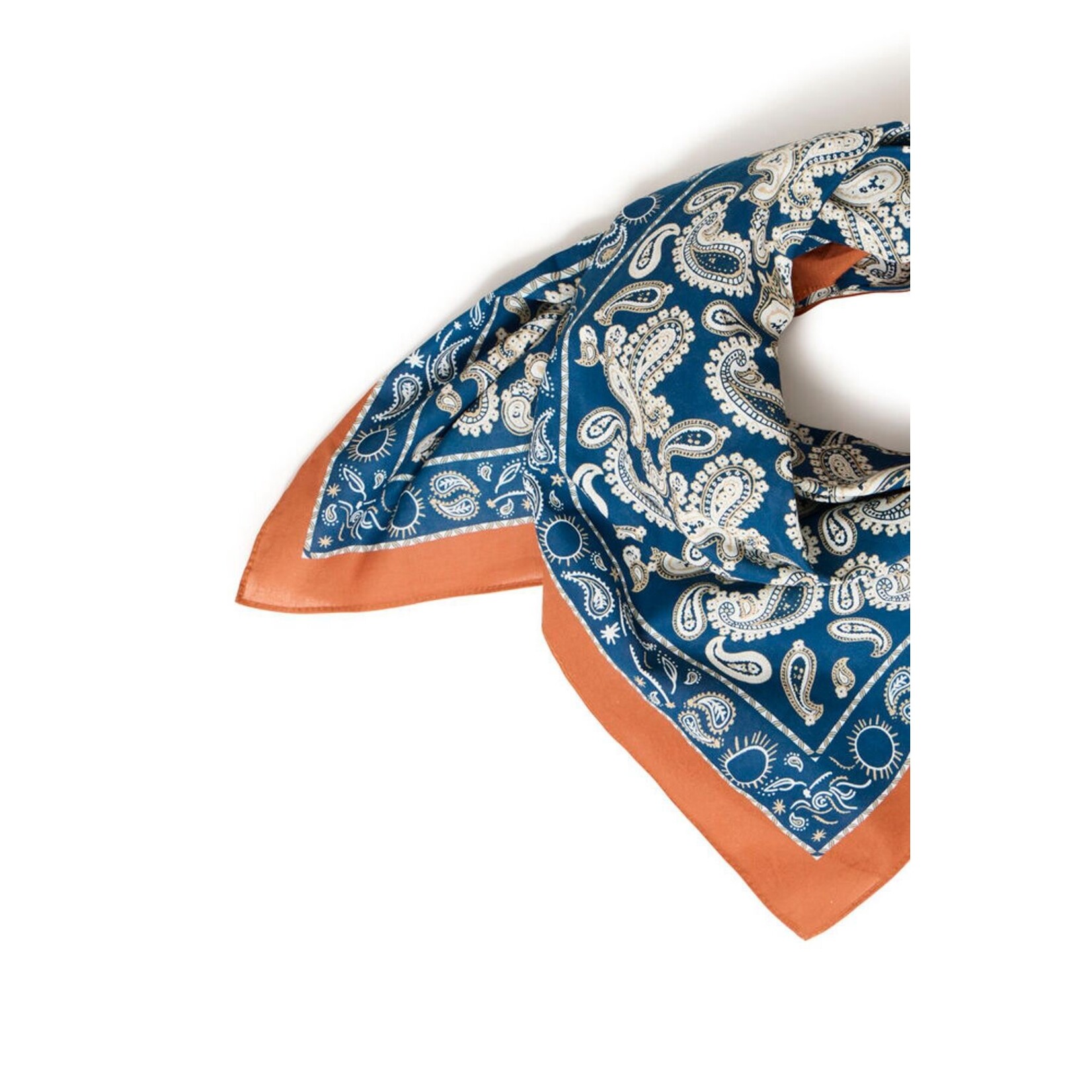 ICHI sjaal Ianinka blauw print